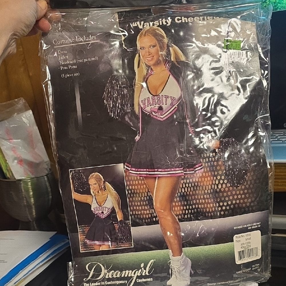 Dreamgirl Cheerleader Outfit in Black and Pink